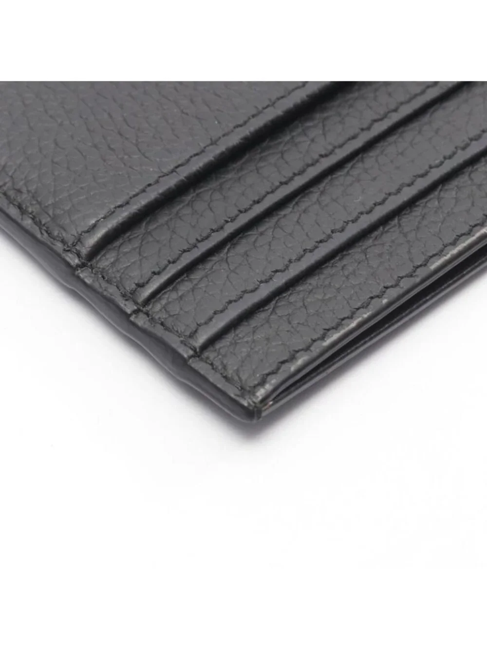 Dior Card Case CD Icon Holder Black Leather CD Lcon